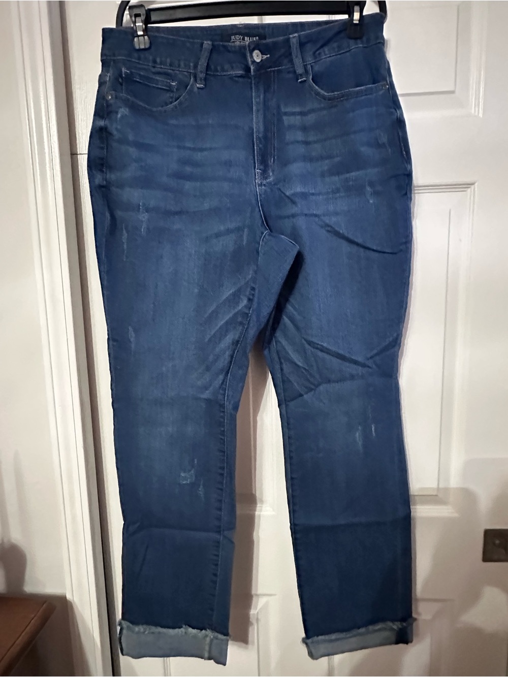 Judy Blue Women's Boyfriend Fit Dark Blue Jeans